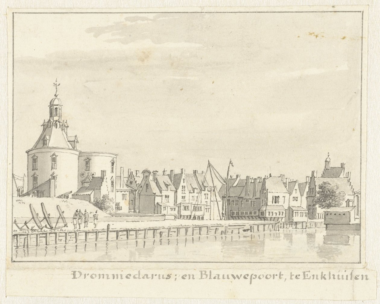 Drommedarové a Blauwepoort v Enkhuizenu od Cornelis Pronk