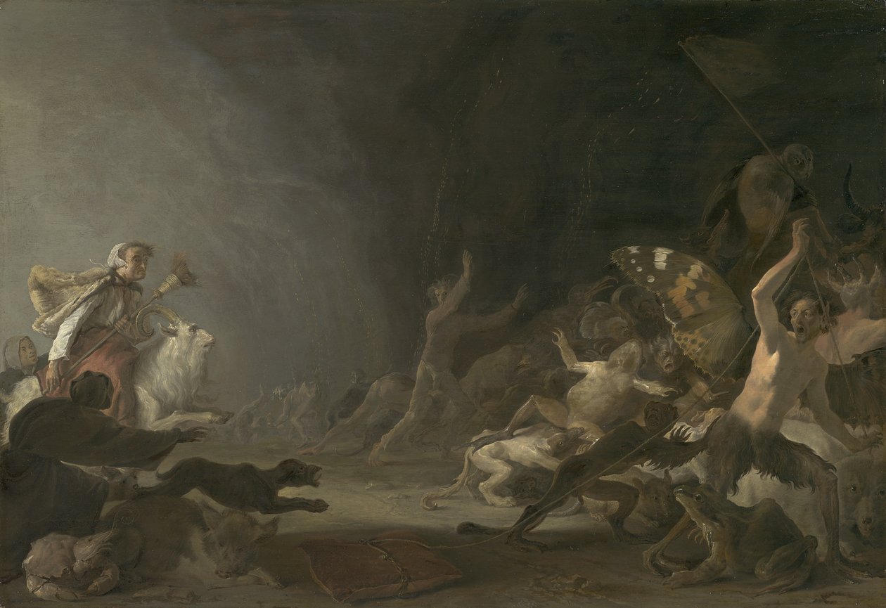Šabat čarodějnic, kolem roku 1650 od Cornelis Saftleven