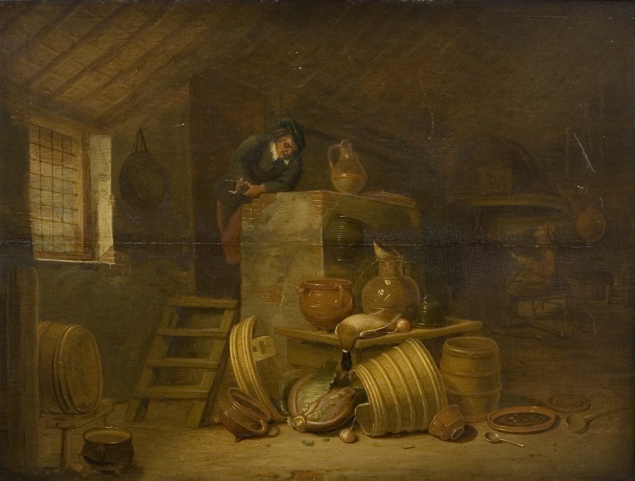 Interiér kuchyně od Cornelis Saftleven