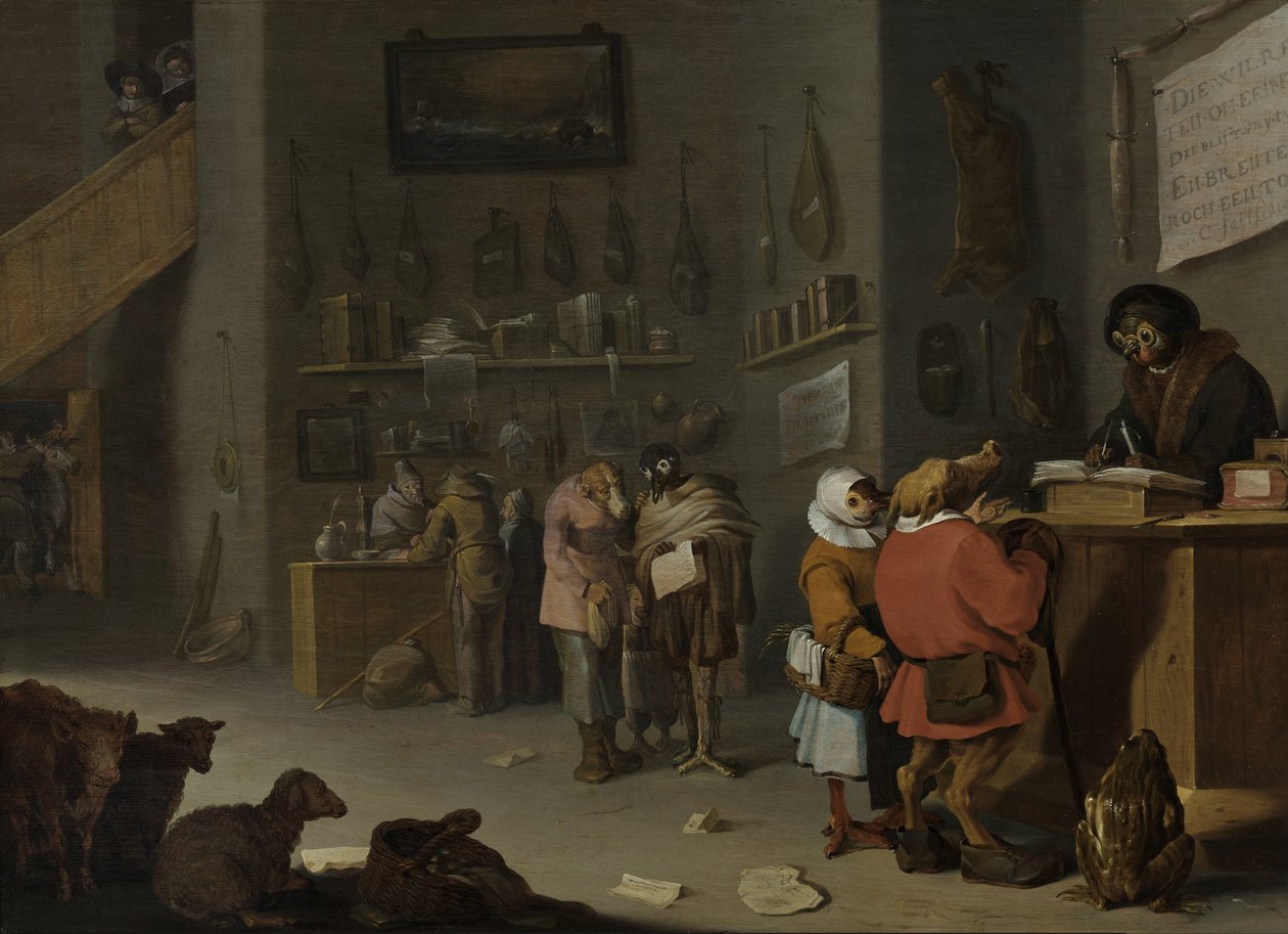 Satira na svárlivé rolníky od Cornelis Saftleven