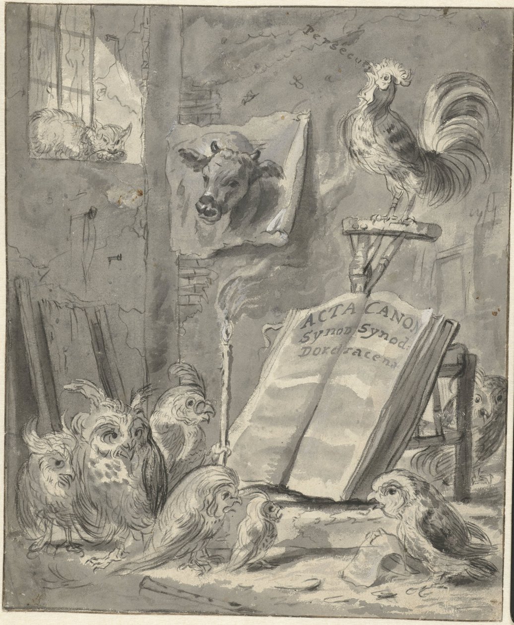 Satira na synodě v Dordrechtu, 1618 od Cornelis Saftleven