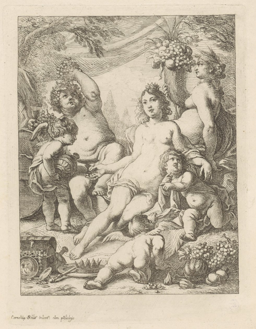 Bakchus, Venuše a Ceres. od Cornelis Schut (I)