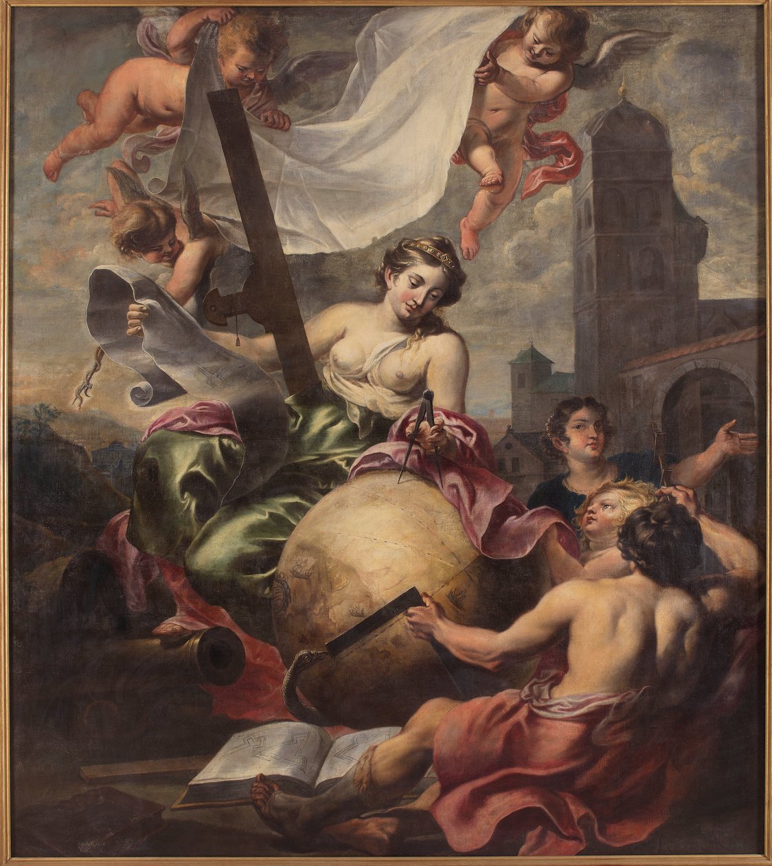 Alegorie geometrie, první polovina 17. století. od Cornelis Schut
