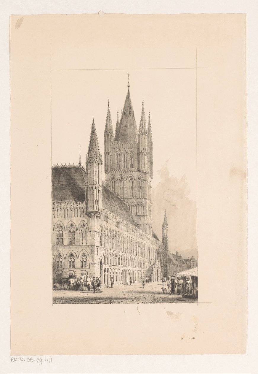 Sukiennice v Ypres Radnice ze třináctého století od Cornelis Springer