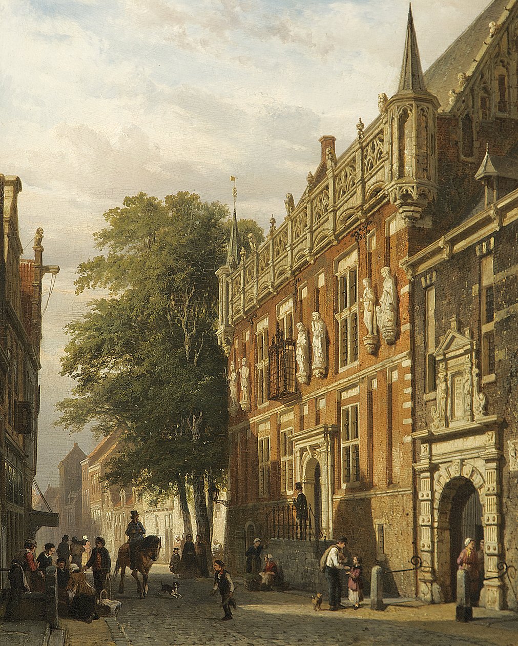 Stadhuis v Kampenu, Nizozemsko, 1862 od Cornelis Springer