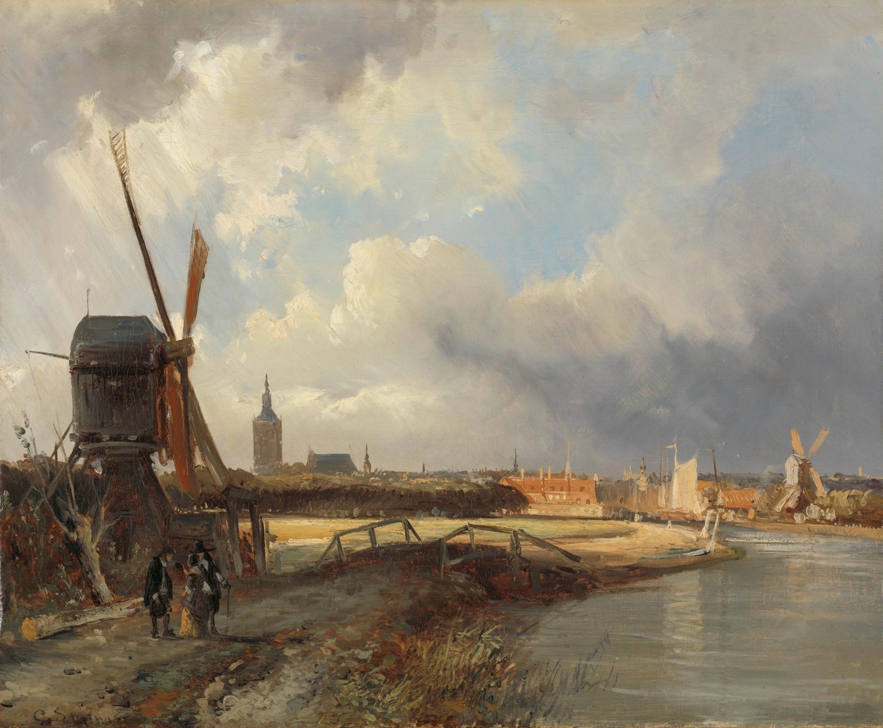 Pohled na Haag Pohled na Haag z Delftse Vaart v sedmnáctém století od Cornelis Springer