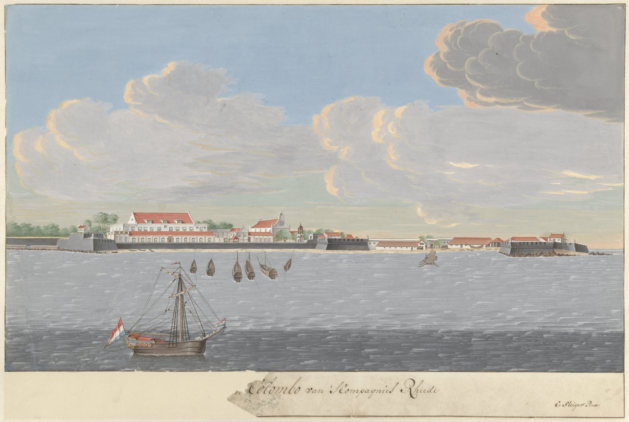 Pohled na Colombo z Roadstead od Cornelis Steiger