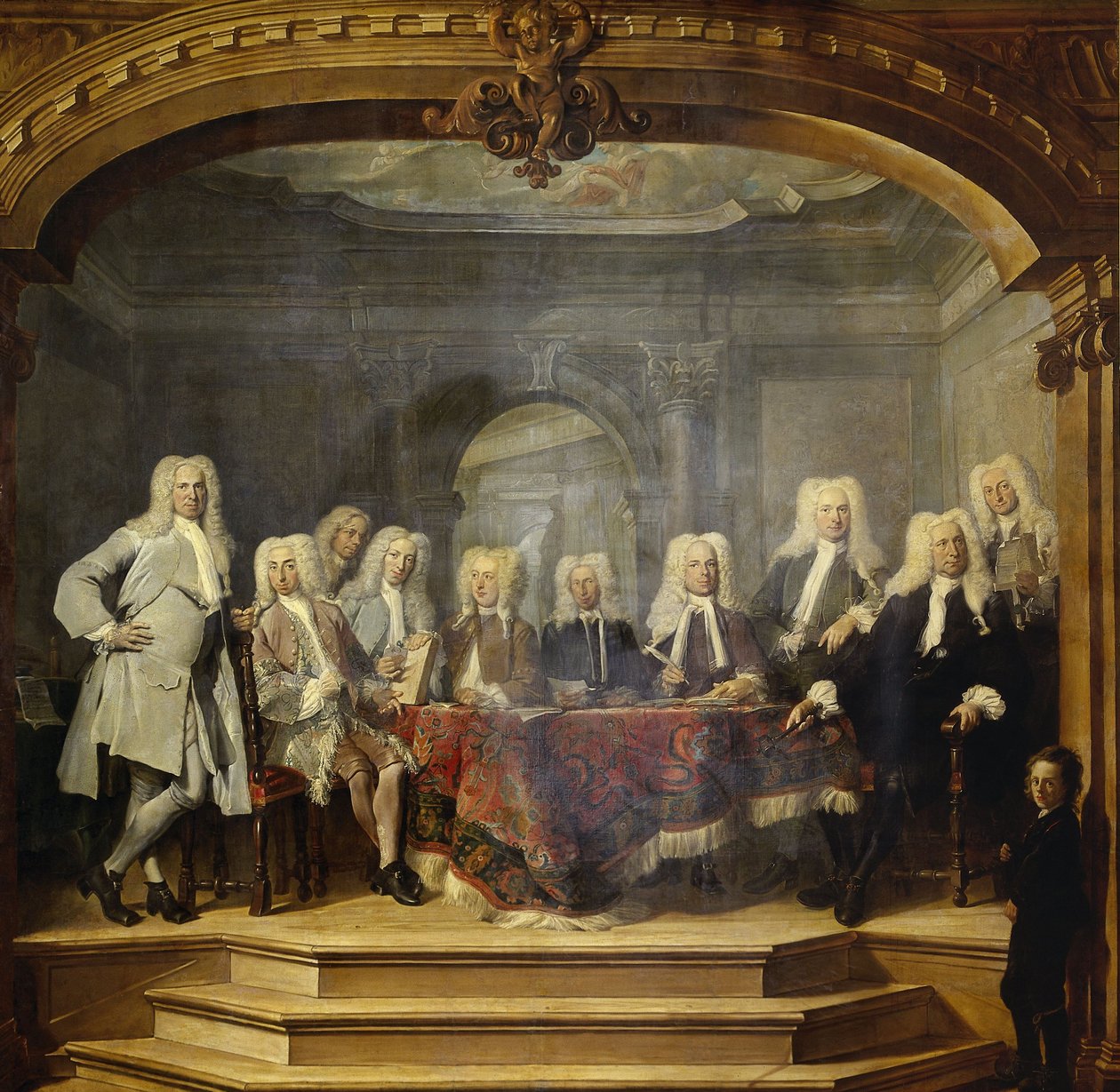 Regenti sirotčince v Amsterdamu, 1729 od Cornelis Troost