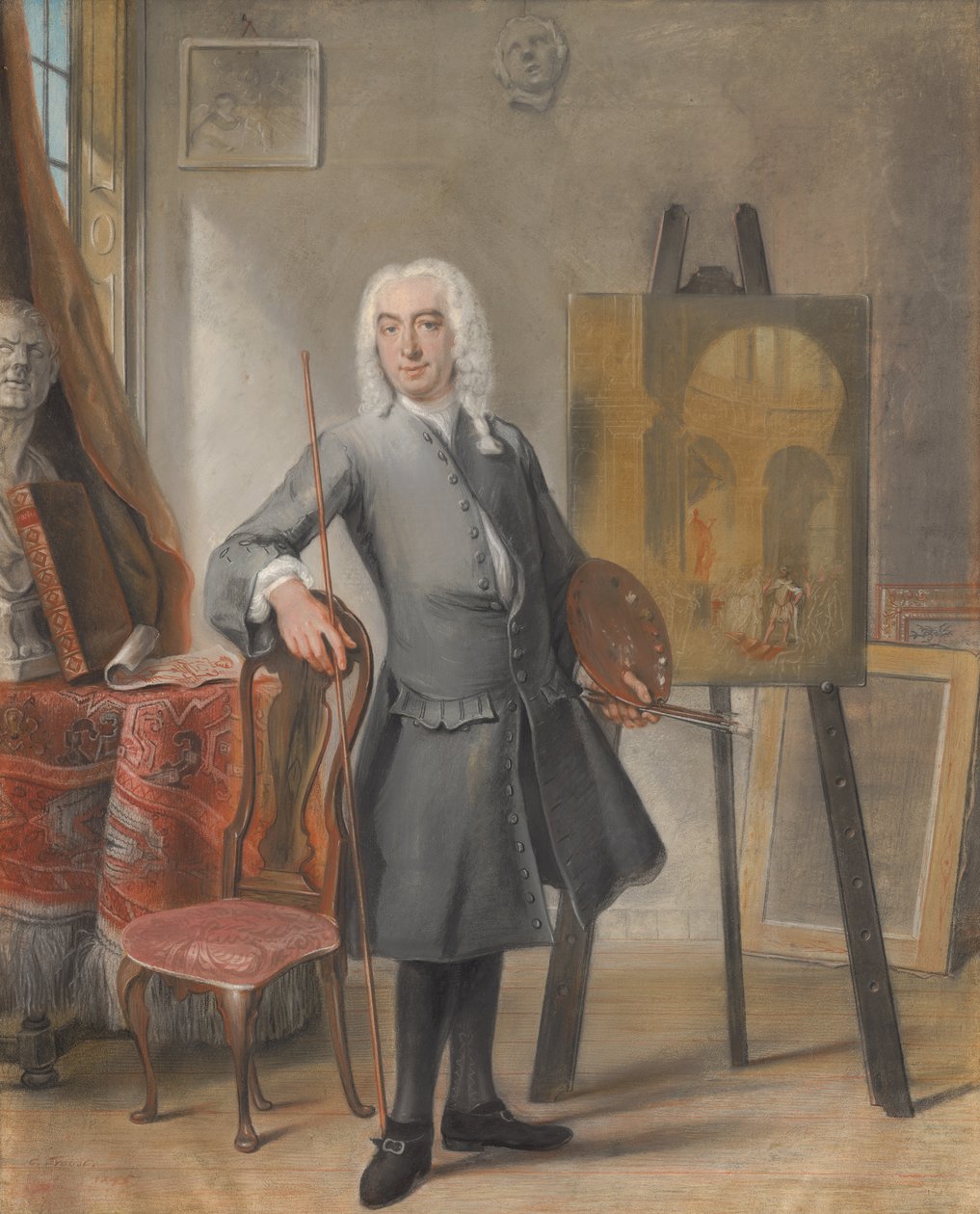 Autoportrét, 1745 od Cornelis Troost