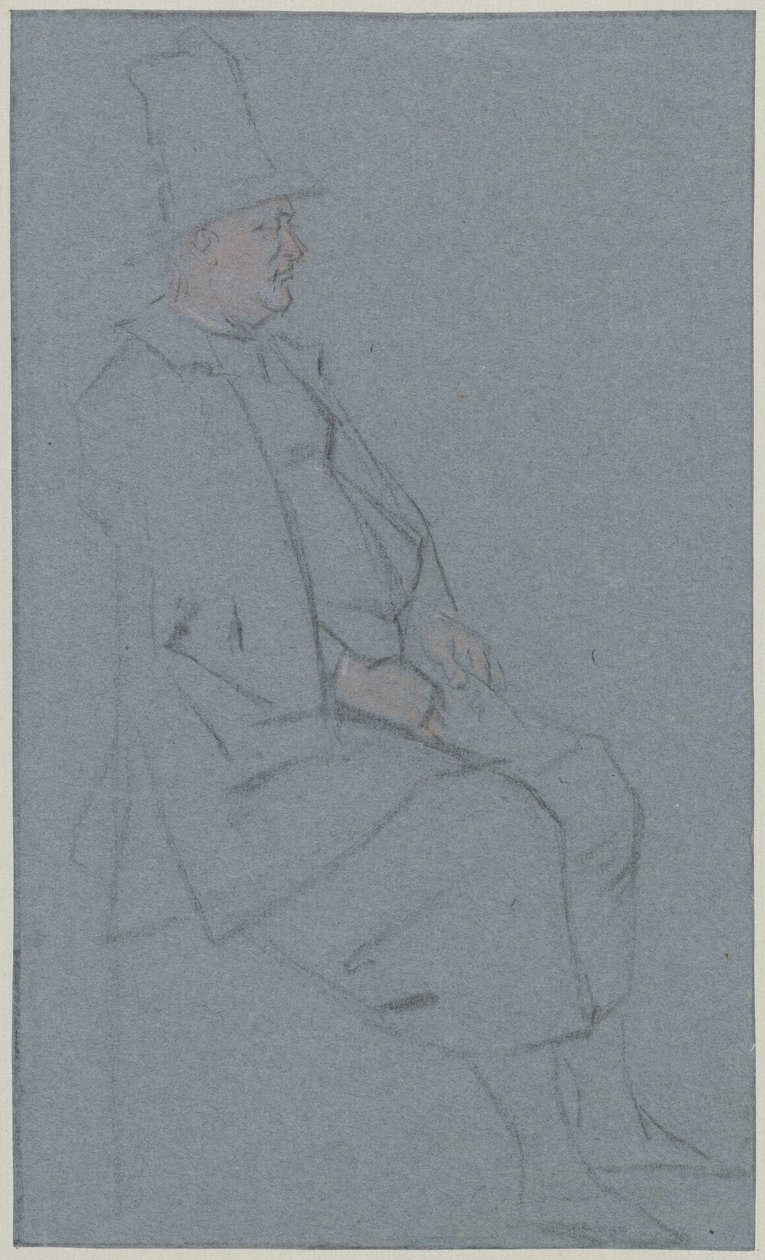 Kvak v sedě, profil vpravo od Cornelis Troost