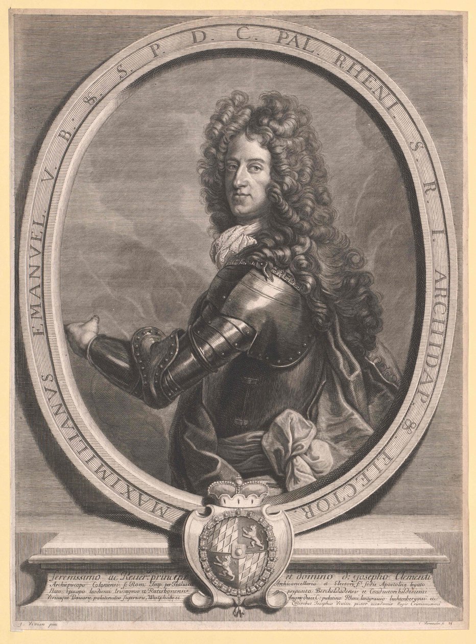 Bavorský kurfiřt Maxmilián II Immanuel (rytina) od Cornelis Vermeulen