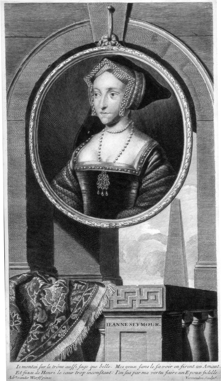 Jane Seymour, královna choť Anglie a třetí manželka Jindřicha VIII. od Cornelis Vermeulen