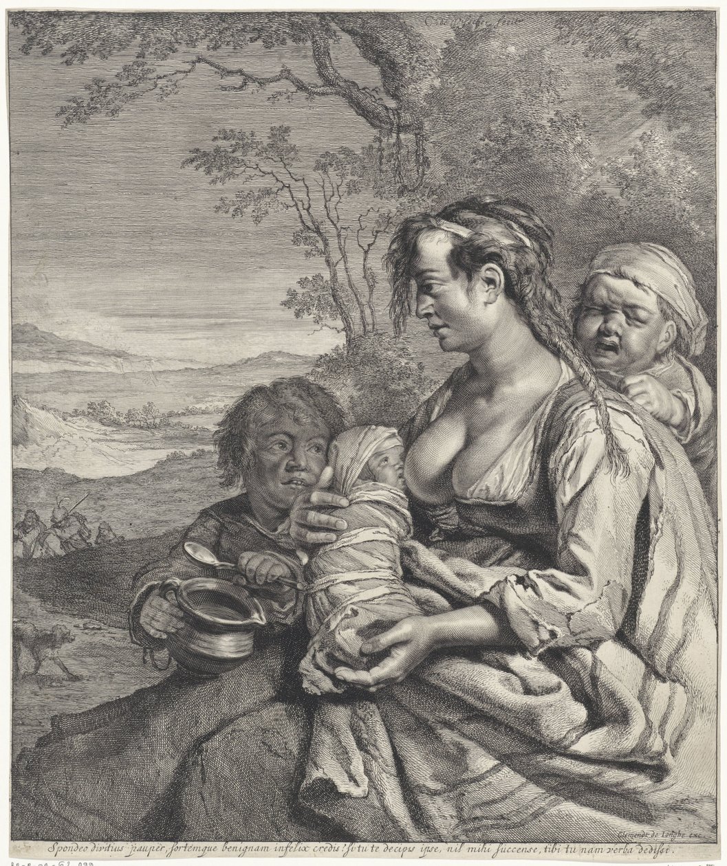 Heidi Slibuji, že čím bohatší chudí (...), slova, která jsem dal (titul na předmětu) od Cornelis Visscher (II)