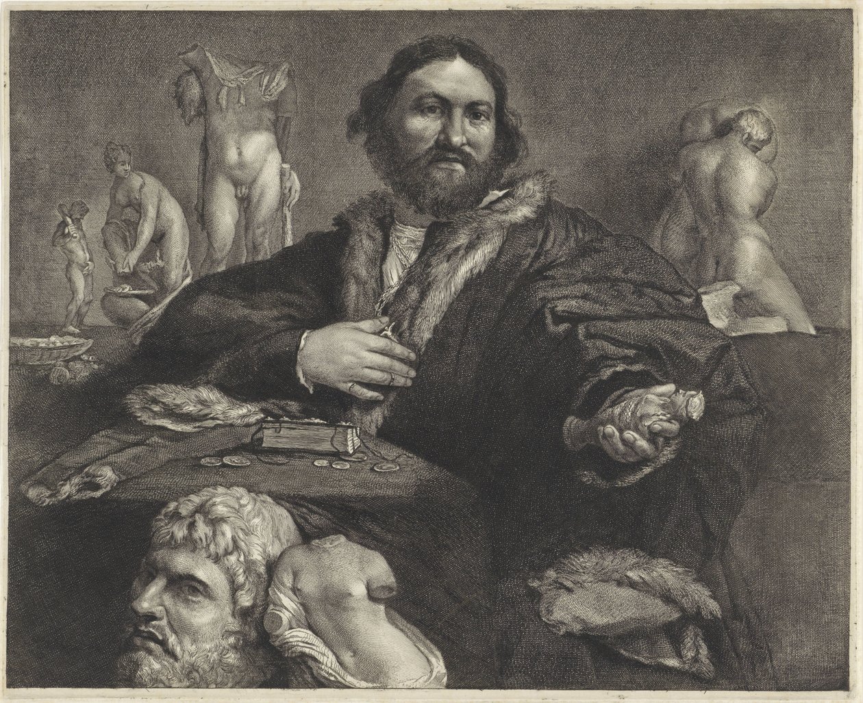 Portrét sběratele Andrey Odoniho Portrét Andrey Odoniové od Cornelis Visscher (II)