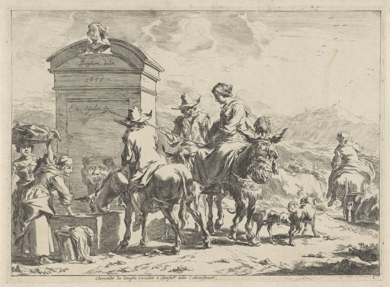 odpočívadlo Krajiny (název série) od Cornelis Visscher (II)