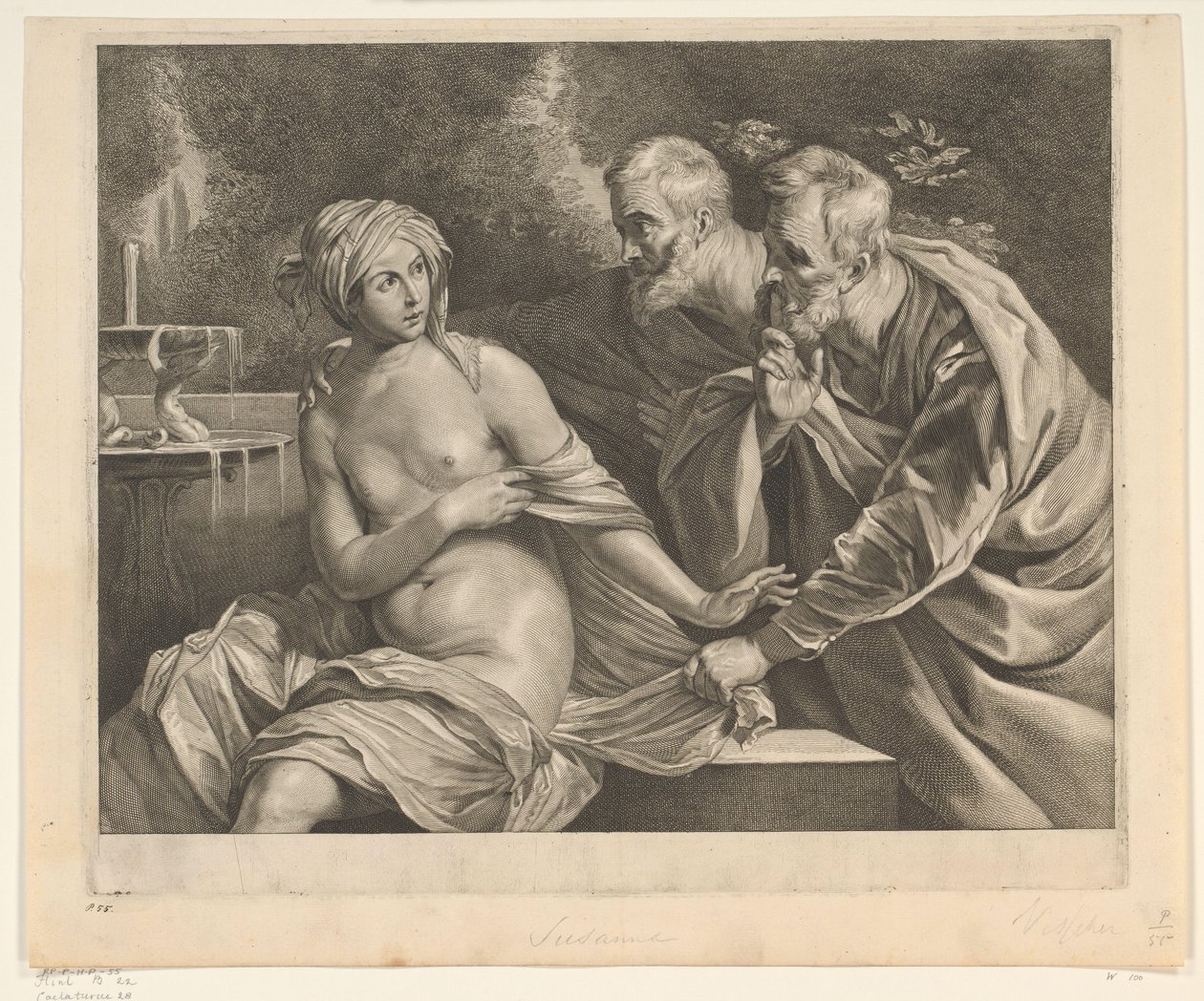 Susanna en de ouderlingen Chelations (název série) od Cornelis Visscher (II)