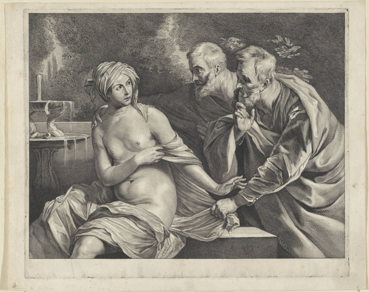 Susanna a starší od Cornelis Visscher (II)