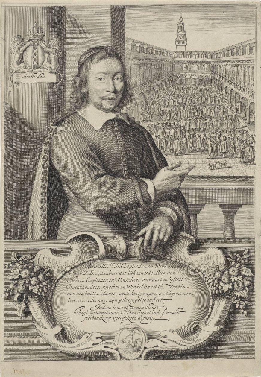 Vizitka Johannese de Paep od Cornelis Visscher (II)