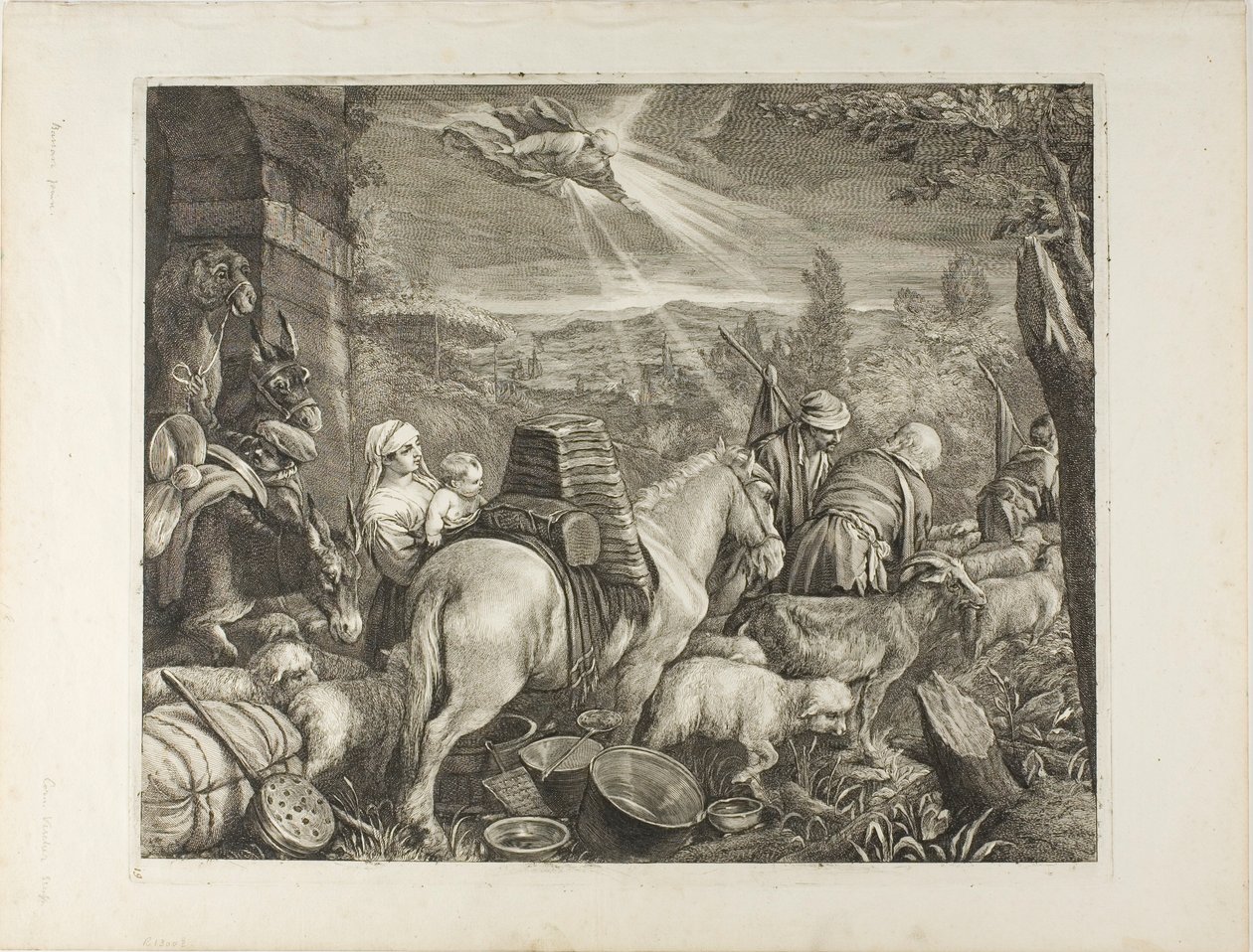 Abraham opouští Haran (Povolání Abrahama) od Cornelis Visscher