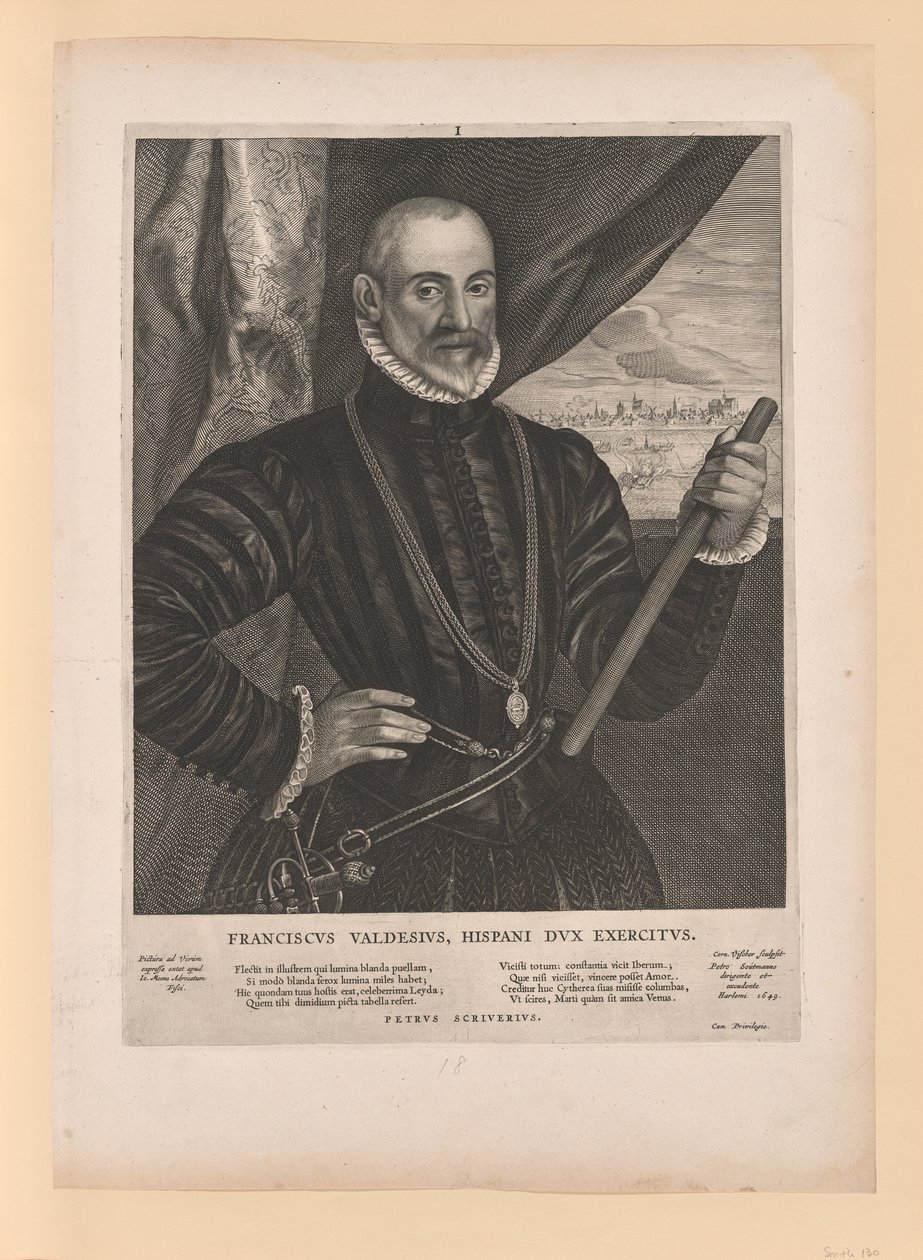 Francisco Valdes, španělský vojevůdce, z knihy Quatuor Personae od Cornelis Visscher