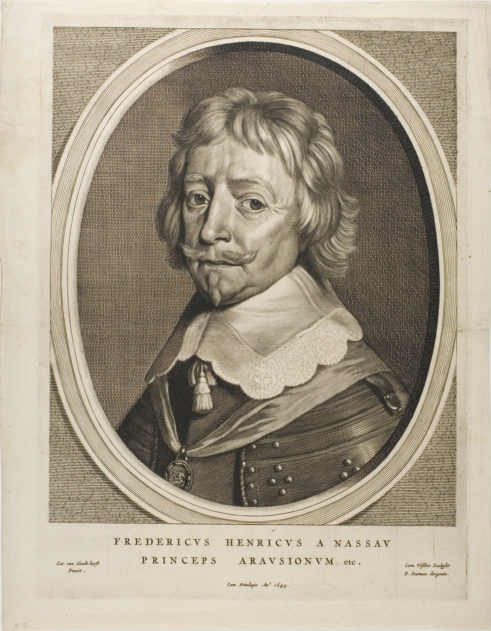Frederic Henry, princ Oranžský, z knihy Devět portrétů od Cornelis Visscher