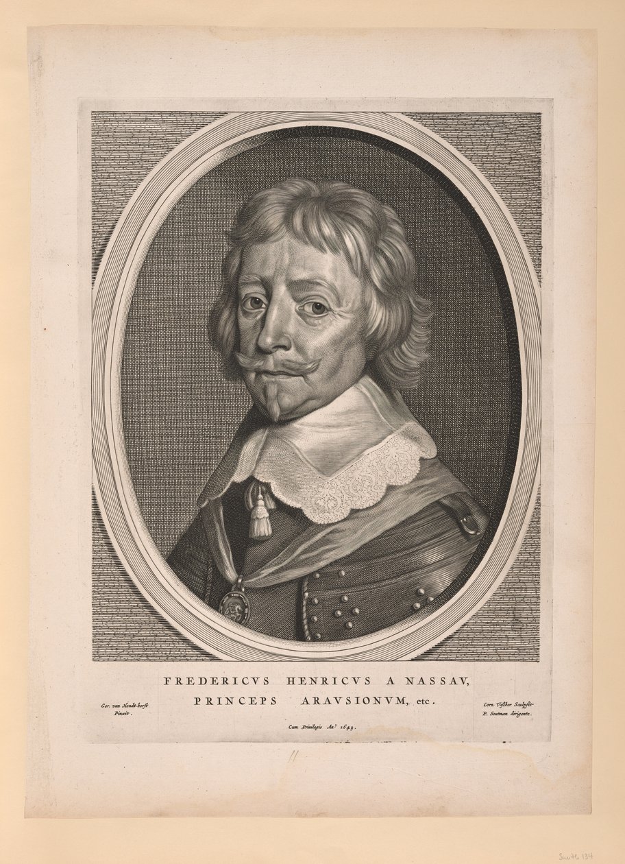 Frederick Henry, princ Oranžský, z knihy Devět portrétů od Cornelis Visscher