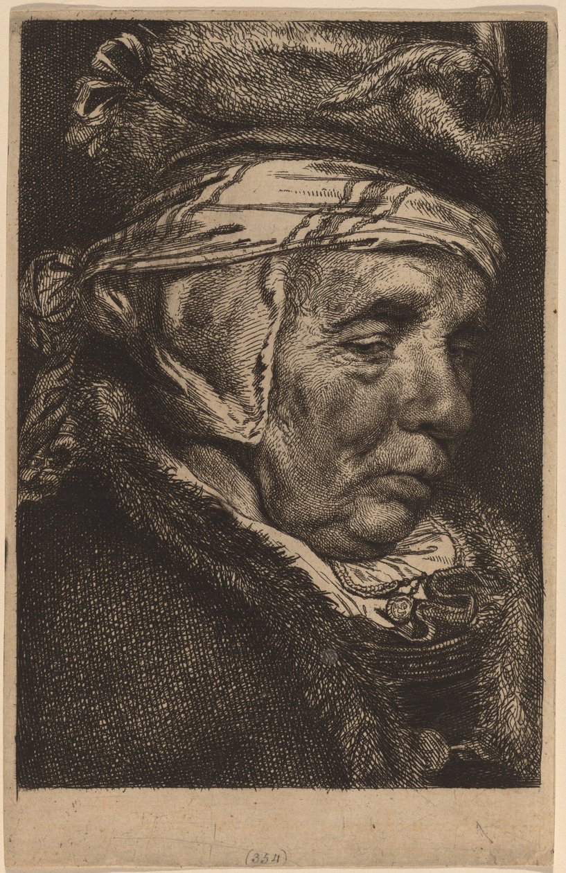 Hlava staré ženy (Visscherova matka) od Cornelis Visscher