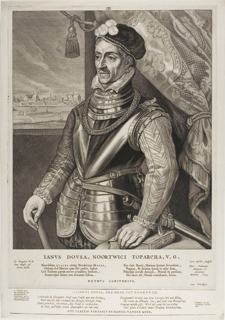 Jan van der Does, deska 3 od Quatuor Personae od Cornelis Visscher