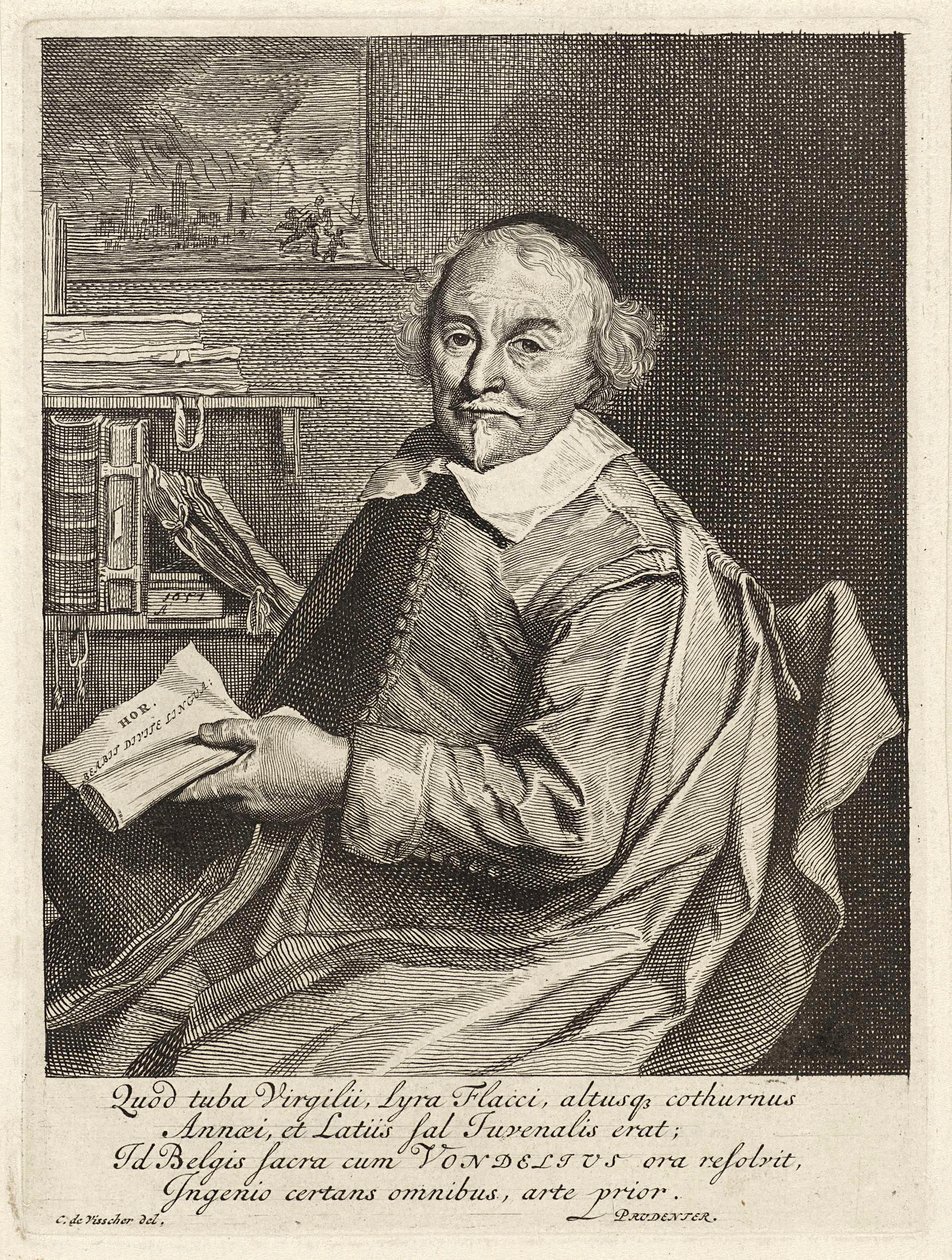 Joost van den Vondel, hospoda. 1657 od Cornelis Visscher