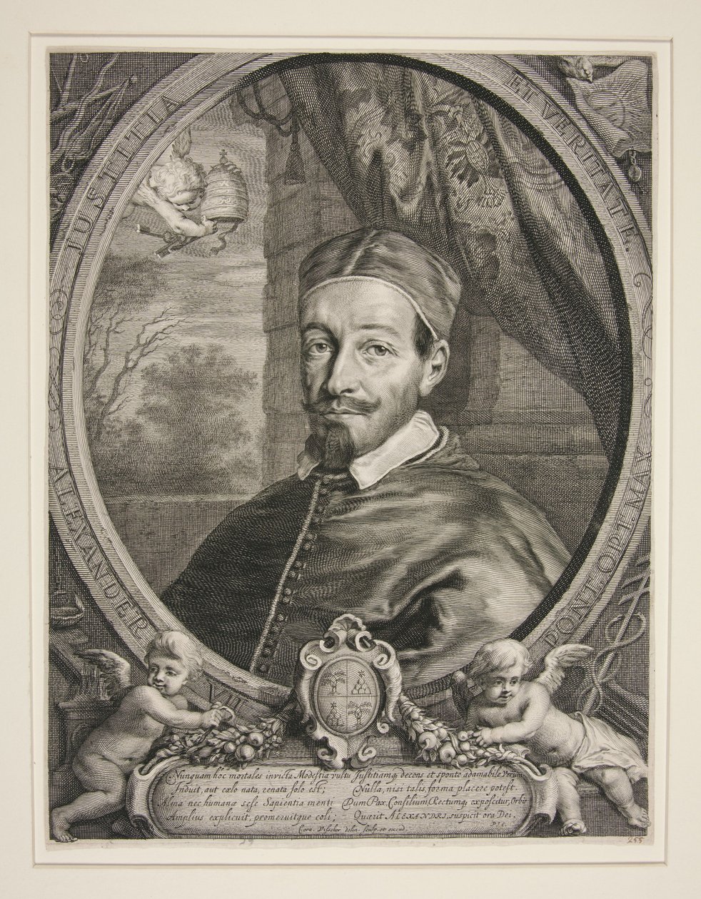 Papež Alexandr VII., Fabio Chigi (1599–1667) od Cornelis Visscher