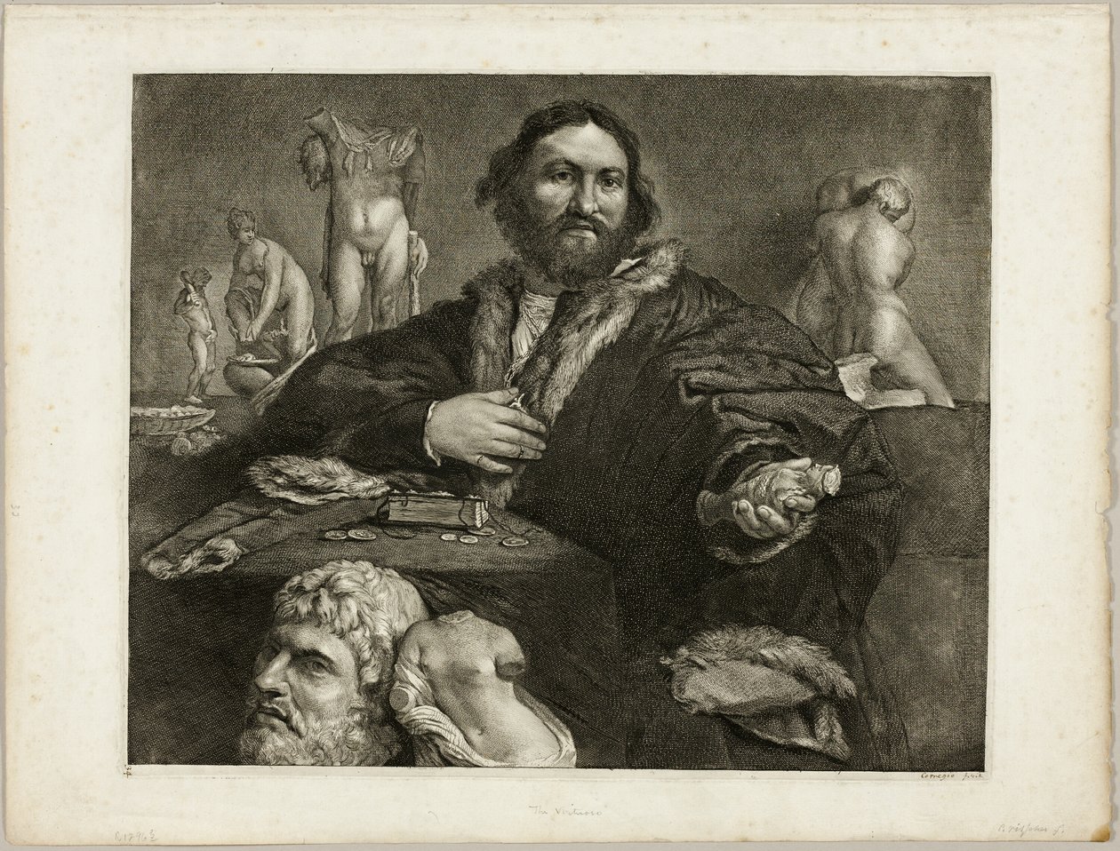 Portrét Andrey Odoniho z kabinetu Reynsta; Cabinet Reynst: Rytiny různých obrázků namalovaných slavnými umělci od Cornelis Visscher