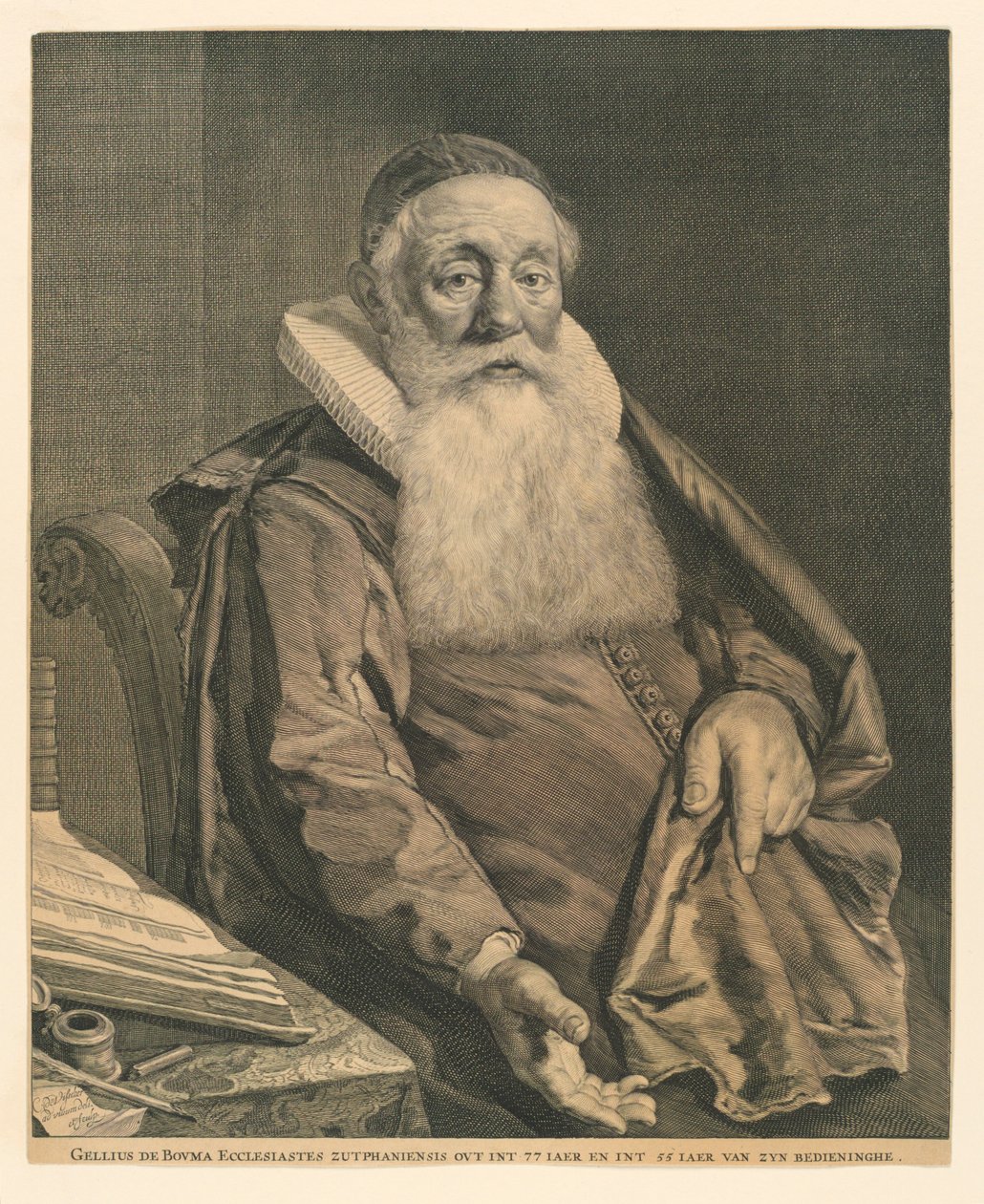 Portrét Gellia de Bouma od Cornelis Visscher