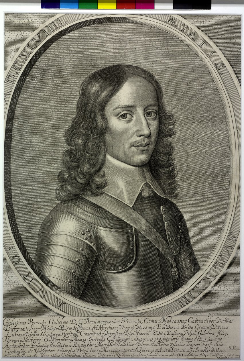 Oranžský princ Vilém II. od Cornelis Visscher