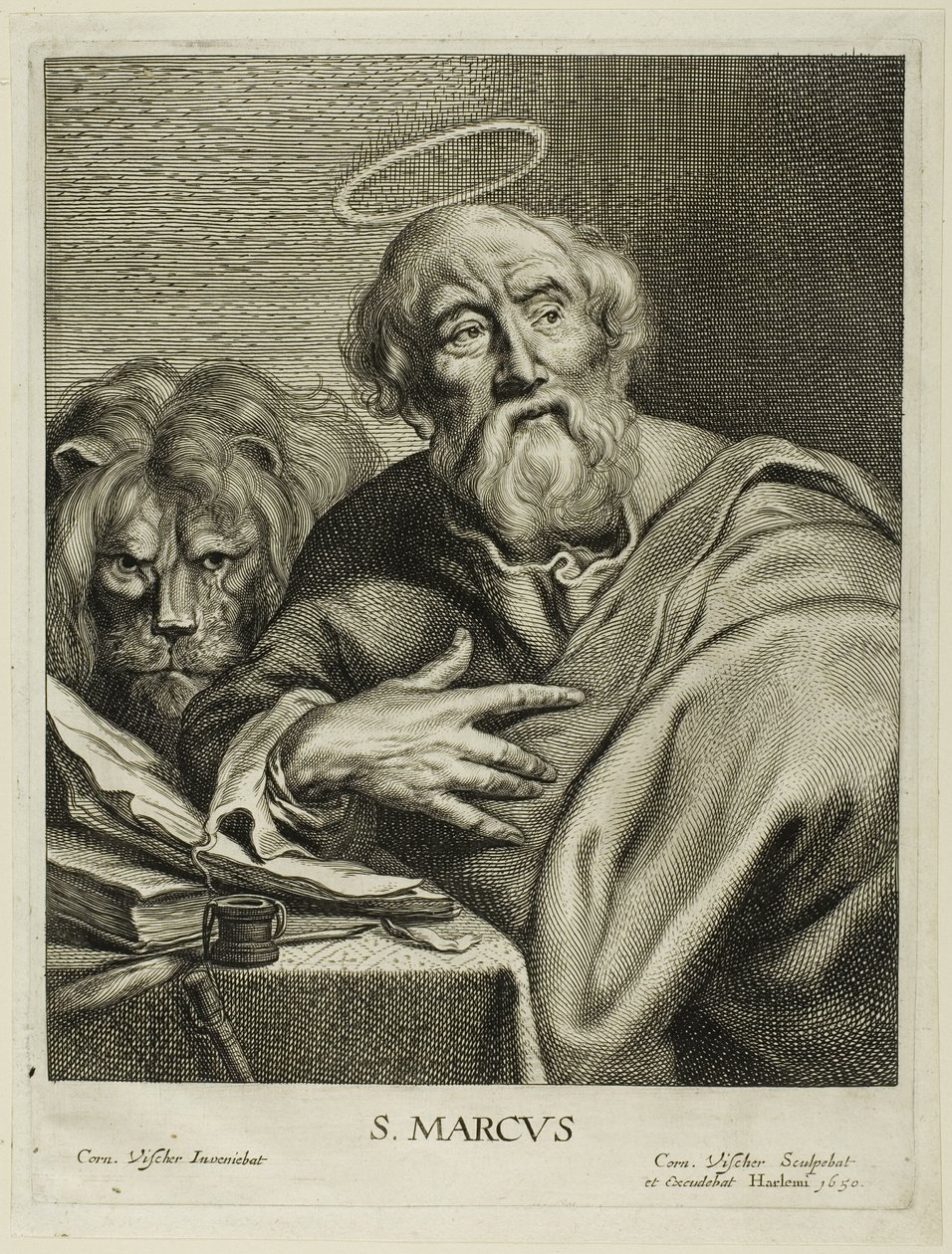 Svatý Marek, ze Čtyř evangelistů od Cornelis Visscher