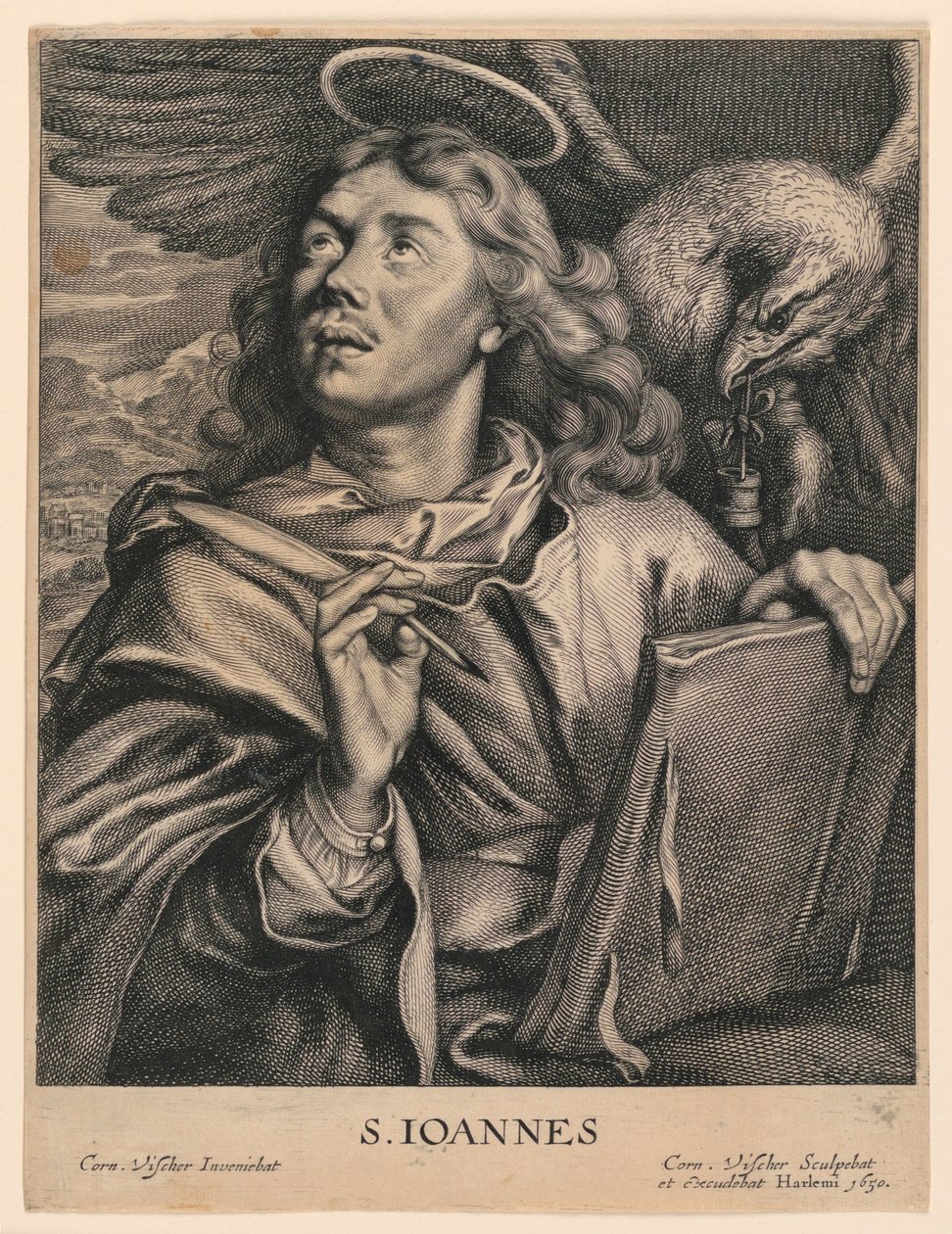 Svatý Jan Evangelista (S. Ioannes) od Cornelis Visscher