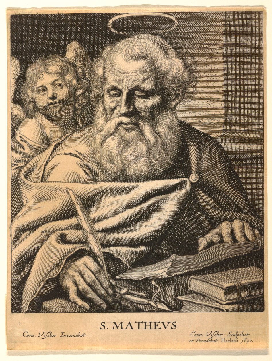 Svatý. Matthew (S. Mathevs) od Cornelis Visscher