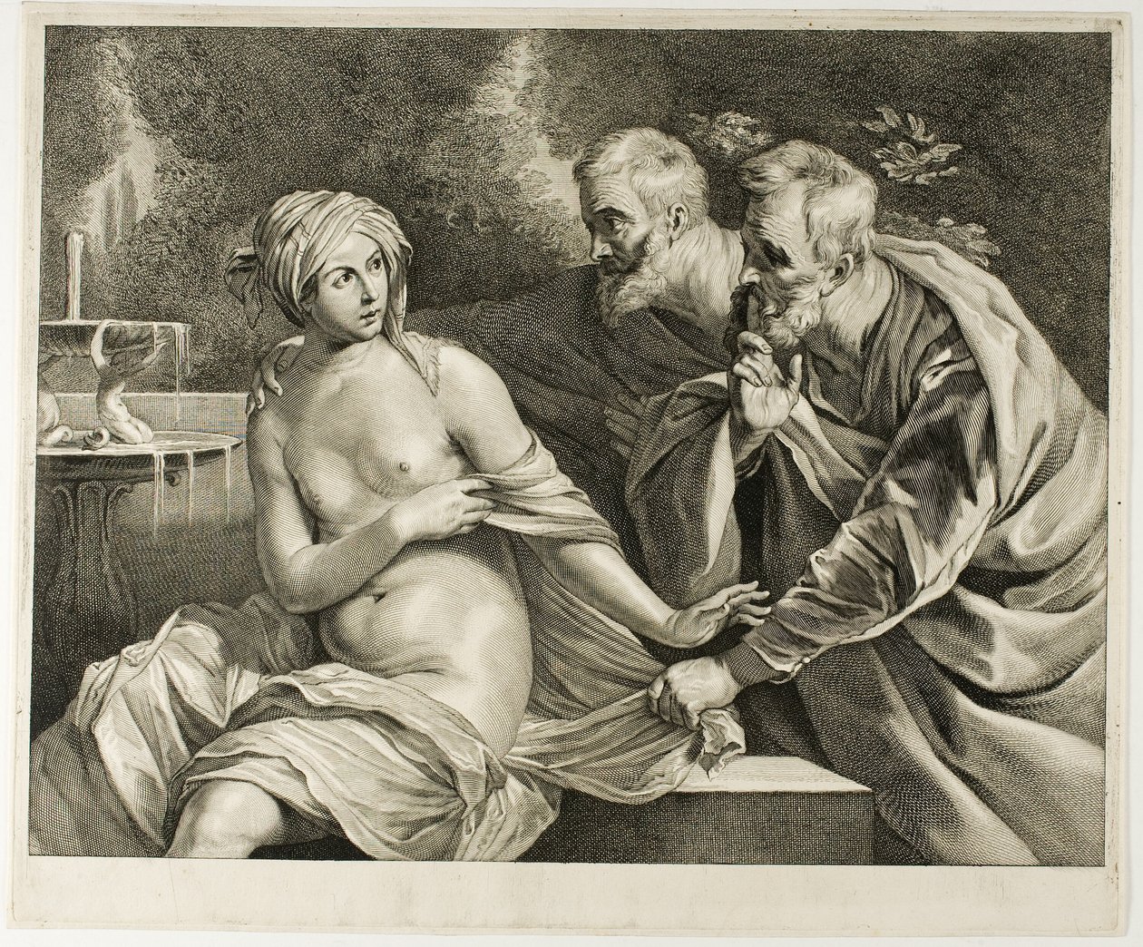 Susanna a starší, z kabinetu Reynst od Cornelis Visscher