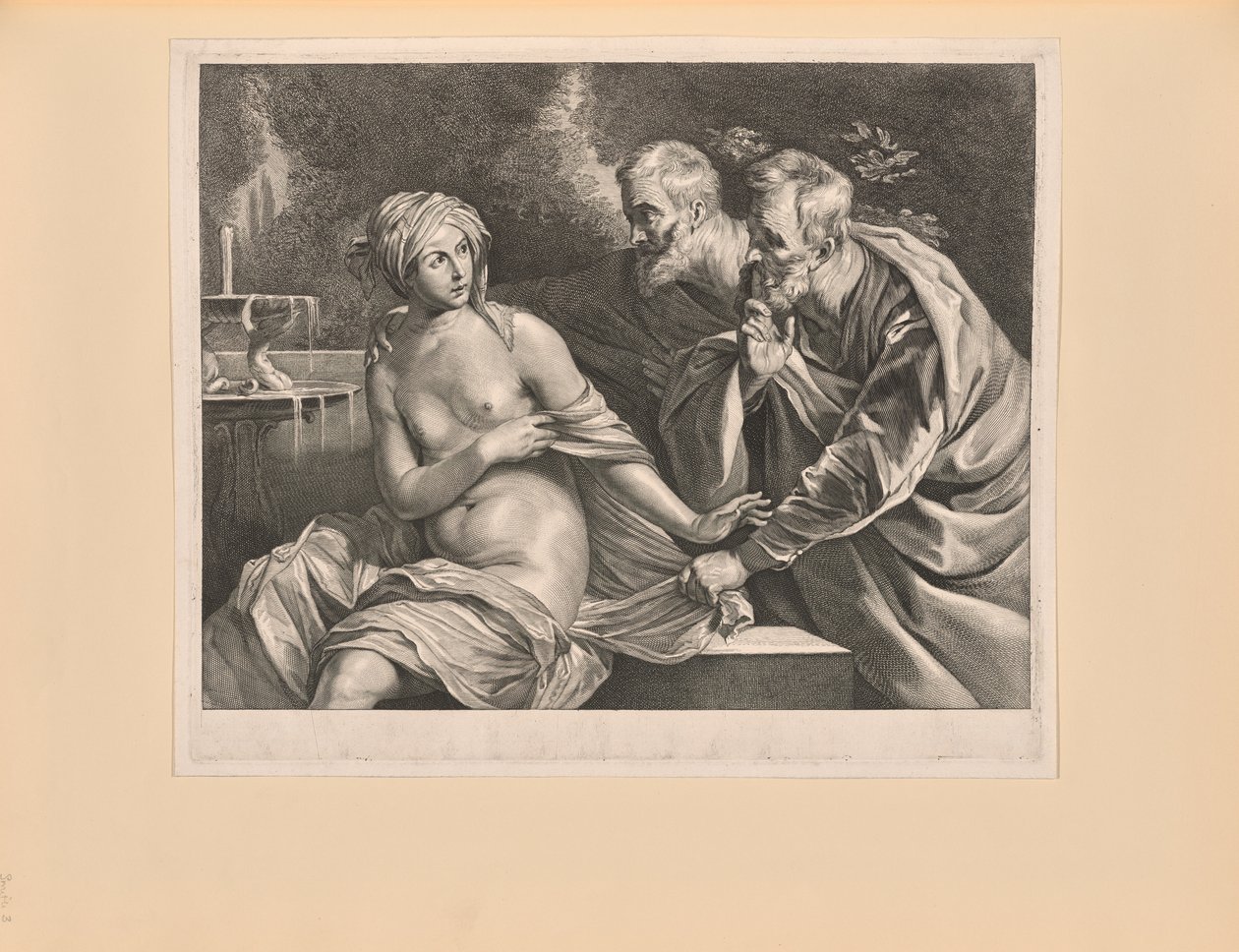 Susanna a starší, z kabinetu Reynst od Cornelis Visscher
