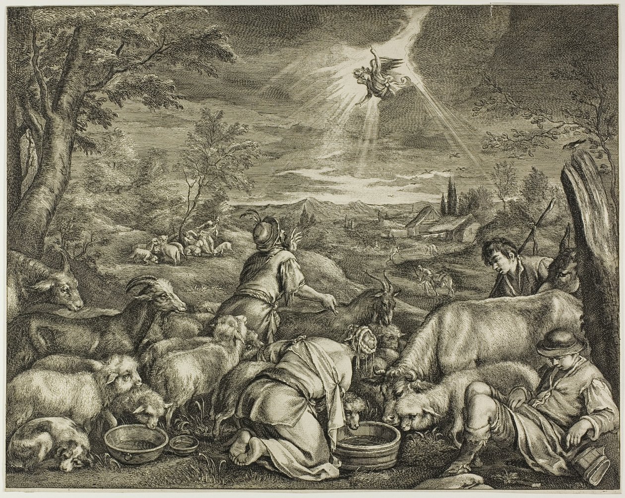 Abrahamův odchod do Sichemu z kabinetu Reynsta od Cornelis Visscher