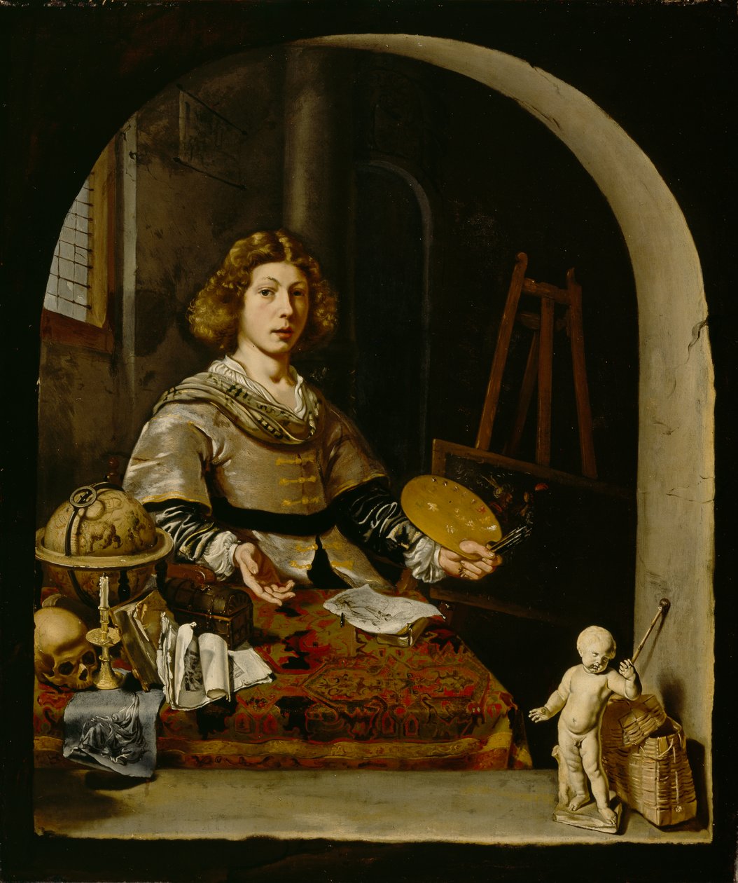 Umělec ve svém ateliéru, c.1665-70 od Cornelis attr. to Bisschop