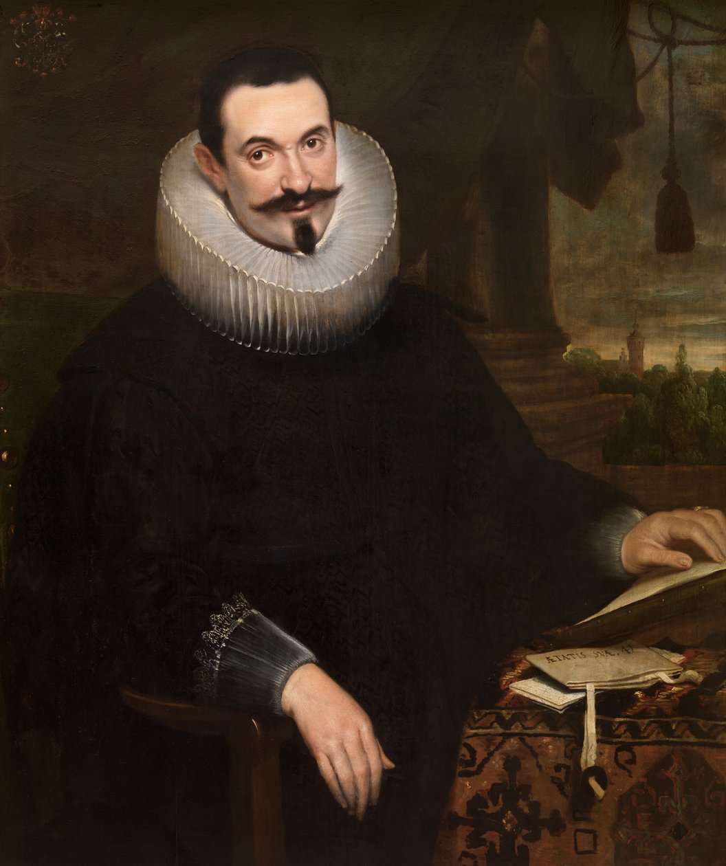 Barthel van den Berghe, notář (olej na plátně) (pár k 471108) od Cornelis de (attr. to) Vos