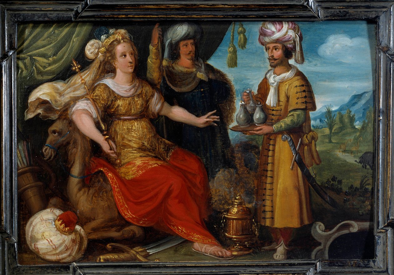 Čtyři části světa: Asie. Obraz Cornelis De Baellieur (1607-1671), vlámská škola od Cornelis de I Baellieur