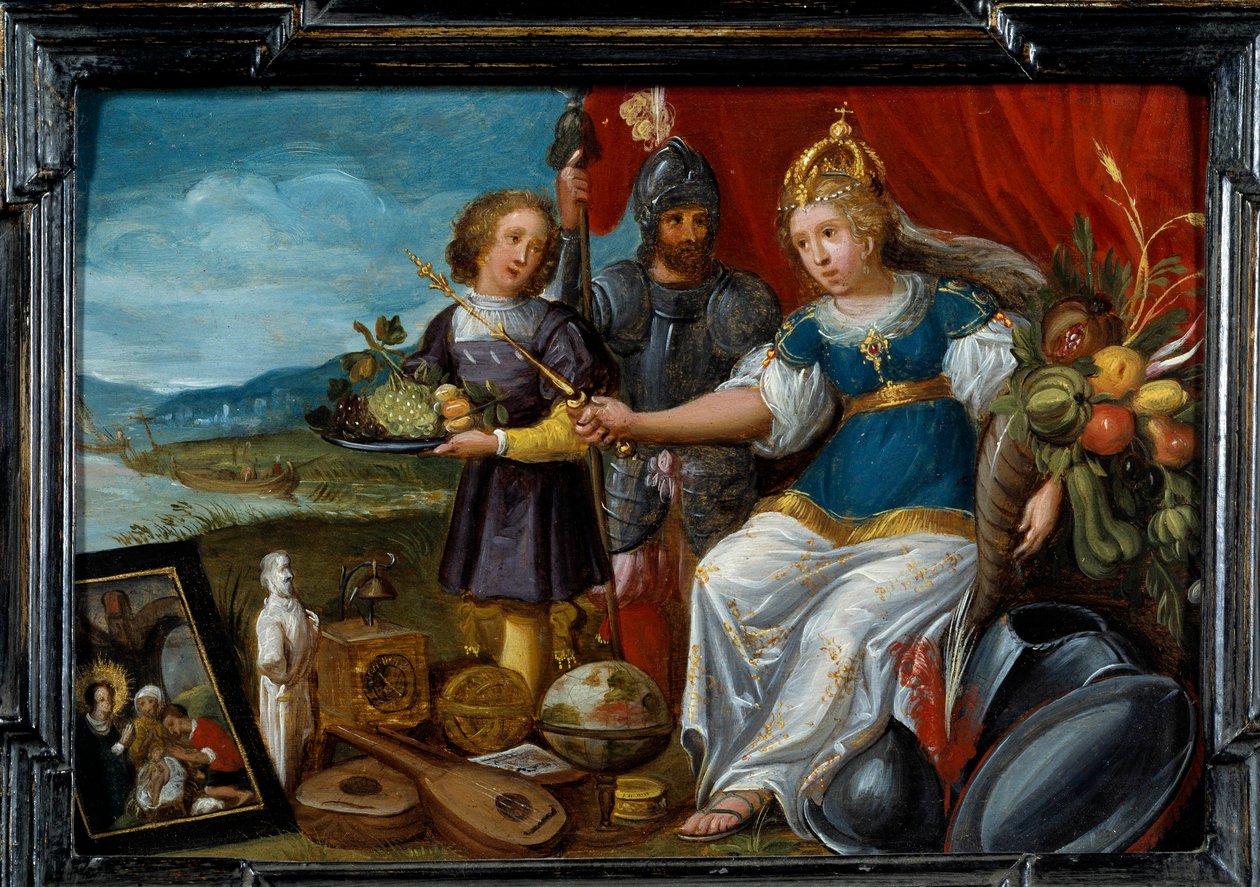 Čtyři části světa: Evropa. Obraz Cornelis De Baellieur (1607-1671), vlámská škola od Cornelis de I Baellieur