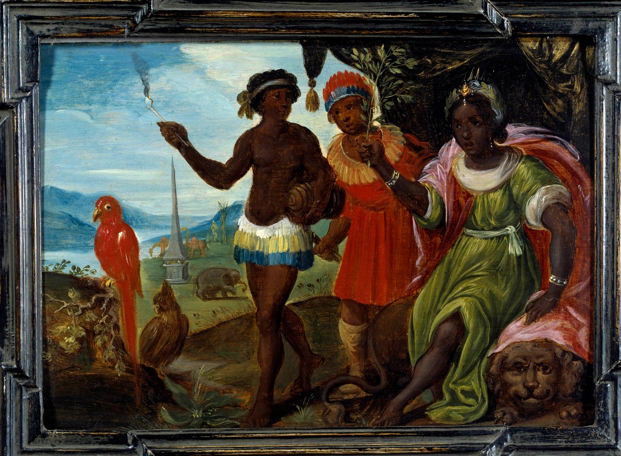 Čtyři části světa: Afrika. Obraz Cornelis De Baellieur (1607-1671), vlámská škola od Cornelis de I Baellieur