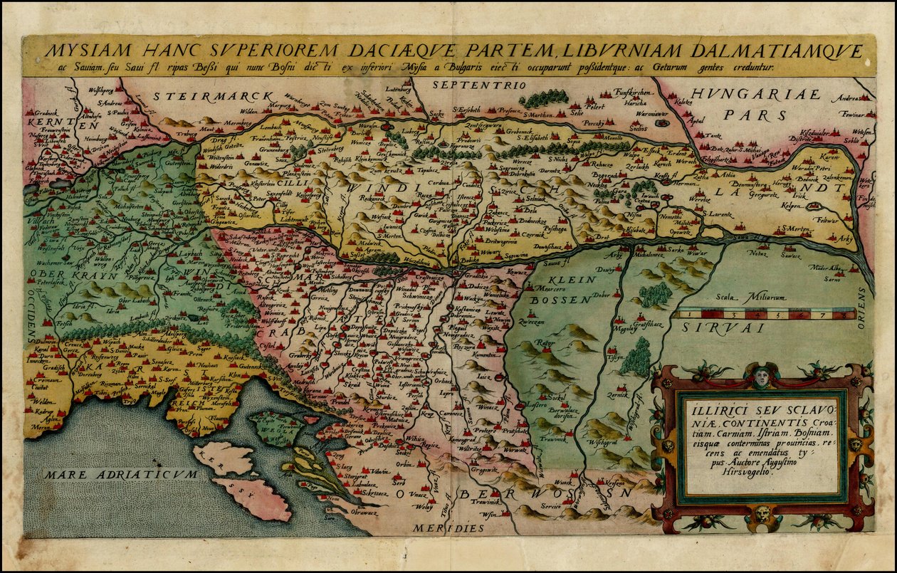 Mapa severního Balkánu z roku 1593, Cornelis de Jode od Cornelis de Jode