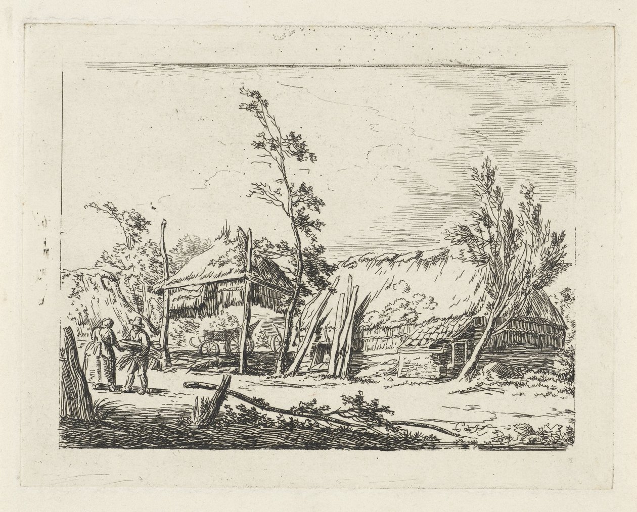 Farma s kupkou sena od Cornelis de Kruyff