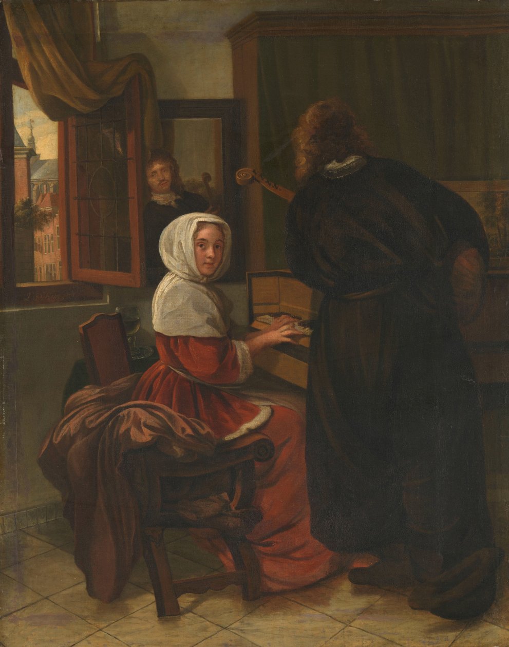 Párová tvorba hudby od Cornelis de Man (manner of)