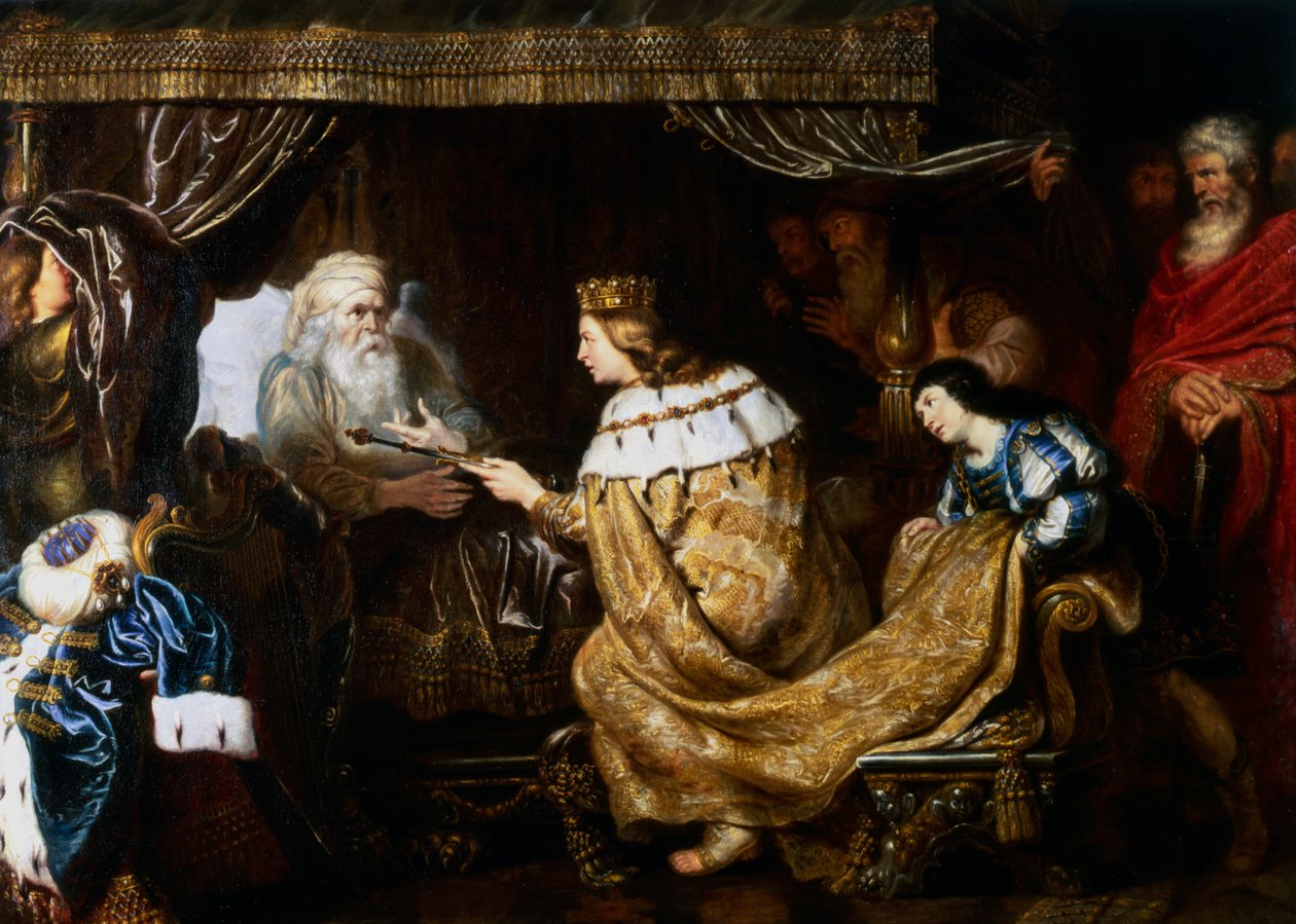 David předává žezlo Šalomounovi, počátek 17. století od Cornelis de Vos