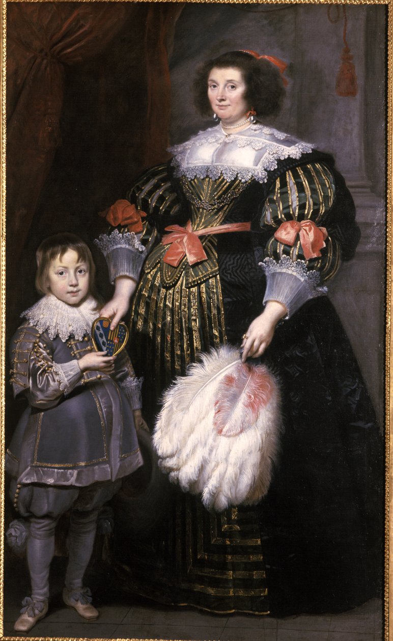 Madame Charlotte Butkens-Smit van Cruyninghen a její syn Johannes-Amatus od Cornelis de Vos