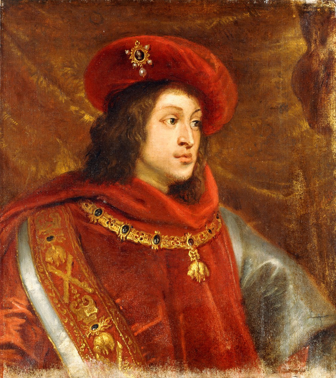 Portrét Filipa I. Španělského, po prsa, nosí Řád zlatého rouna, od Cornelis de Vos